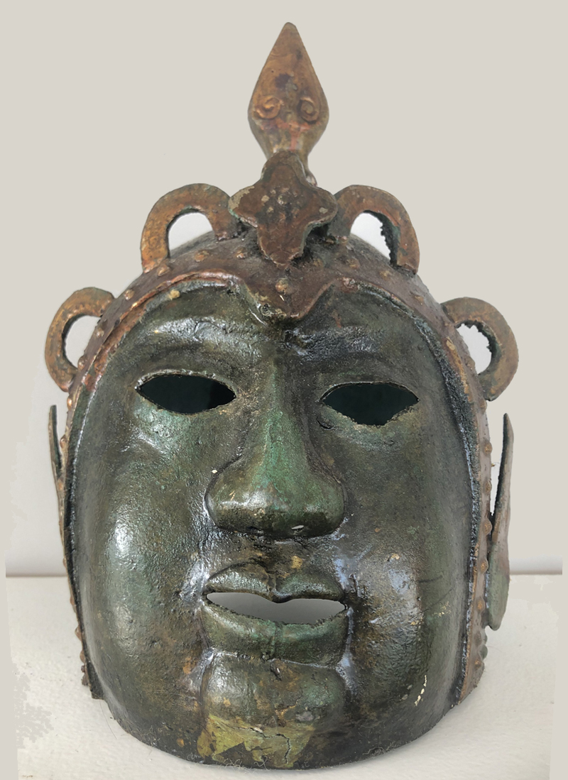 Bronze helmet mask from where? – Masks of the World